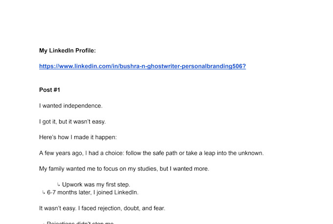 professionally ghostwrite and manage your linkedin profile